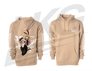 LOWKEY! "HYPE MARIN" REVERSE BUNNY HOODIE - SAND