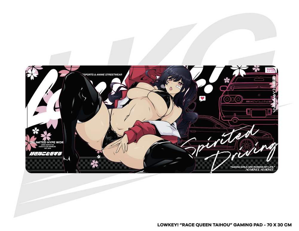 LOWKEY! "RACE QUEEN TAIHOU" GAMING MOUSE PAD