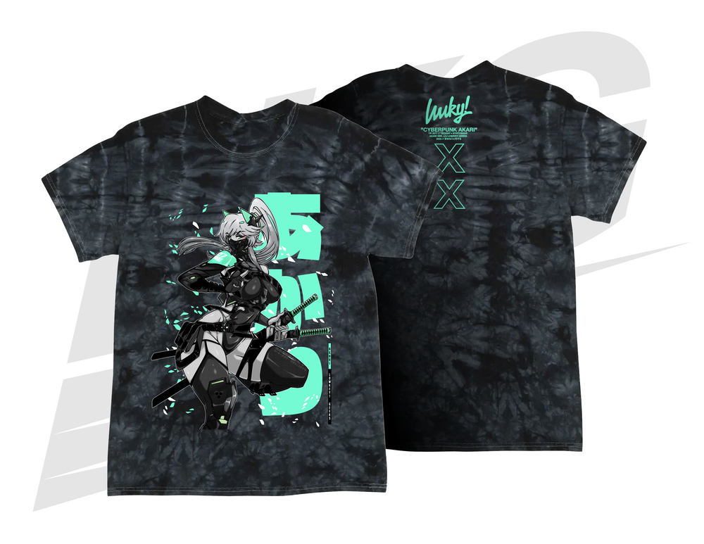 LOWKEY! "CYBERPUNK AKARI" TIE DYE TEE