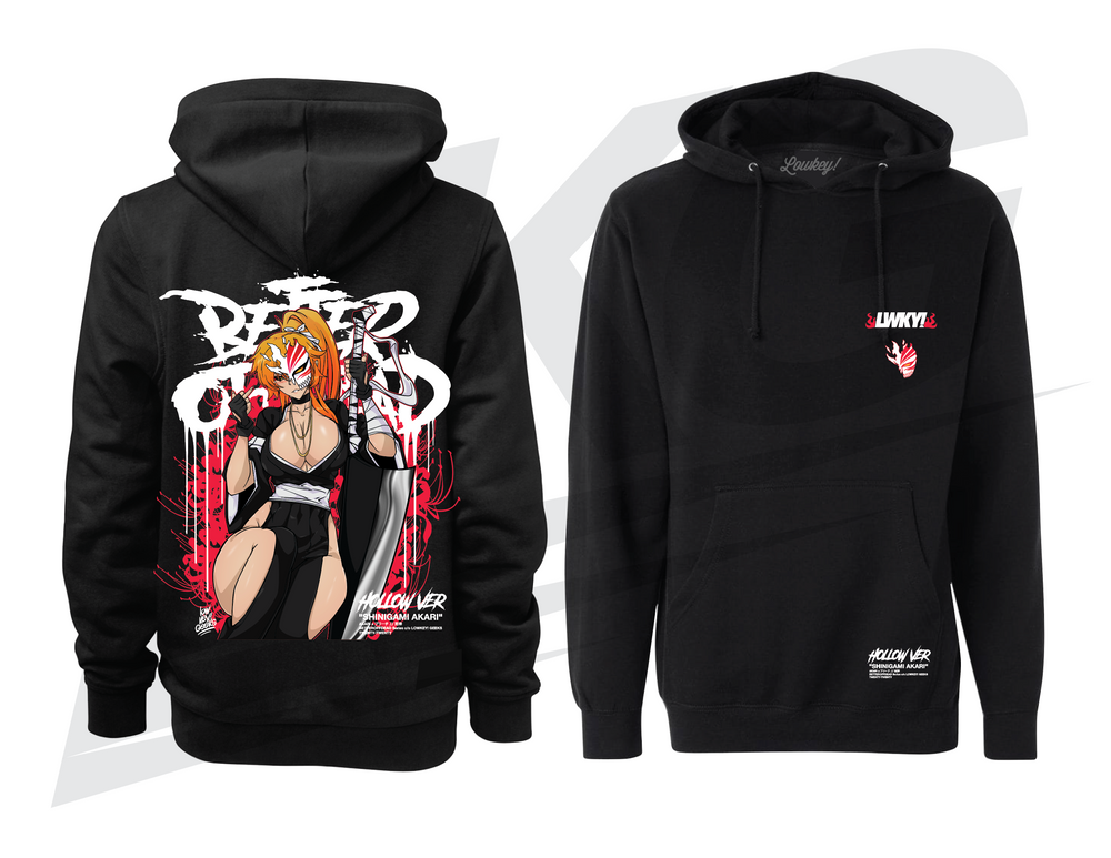 *** ONE NIGHT ONLY!*** ~ LOWKEY! "SHINIGAMI AKARI" HOLLOW VER. HOODIE - BLACK