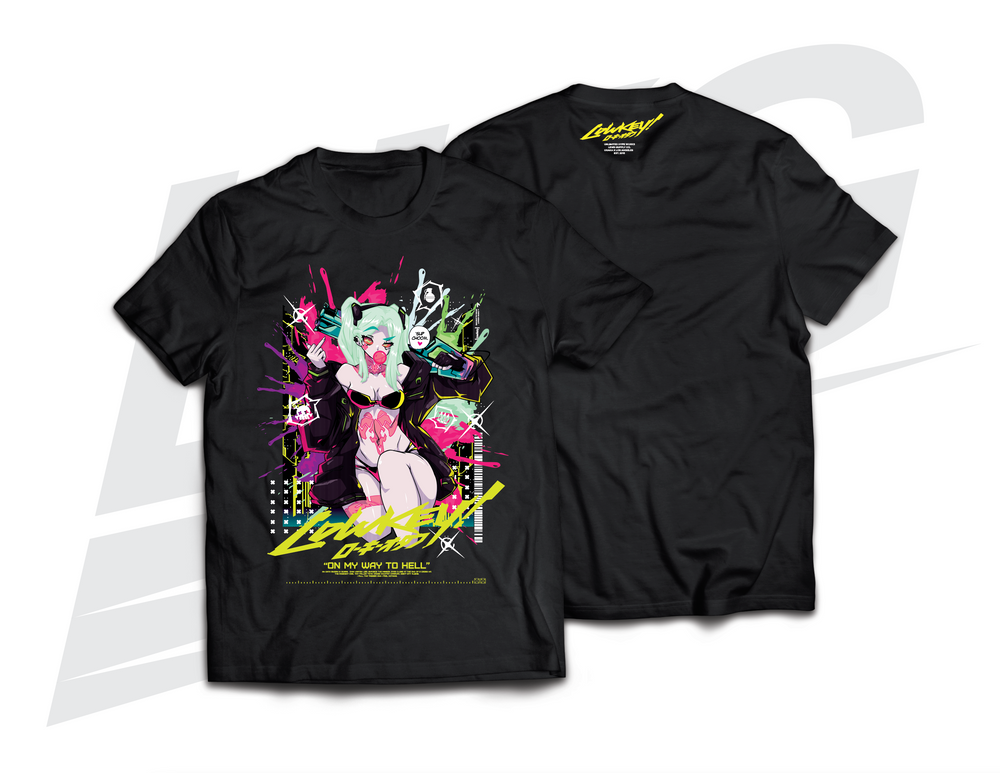 LOWKEY! SWW REBECCA 2077 "ON MY WAY TO HELL" TEE - BLACK