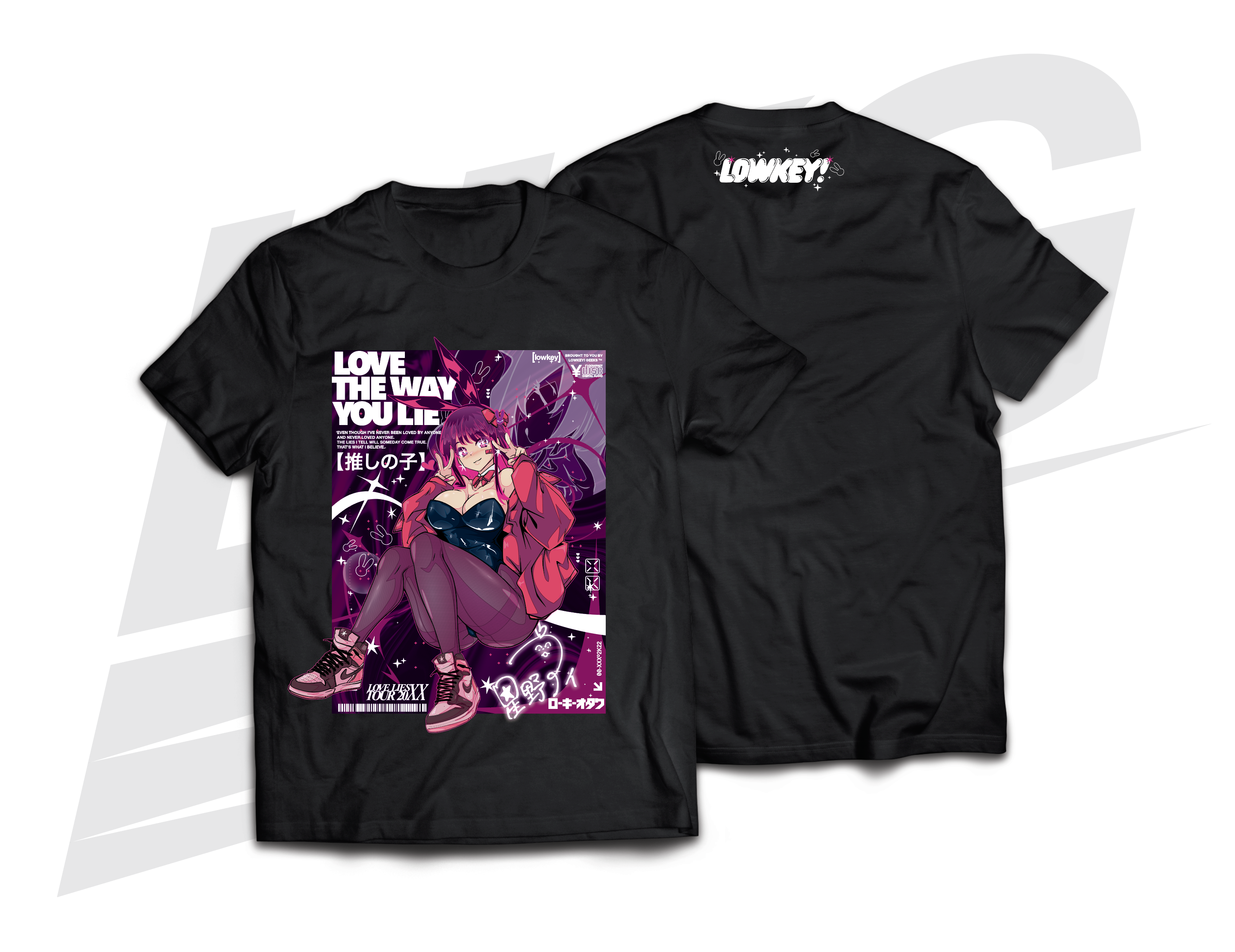 LOWKEY! "LOVE THE WAY YOU LIE" SWW AI TEE - BLACK