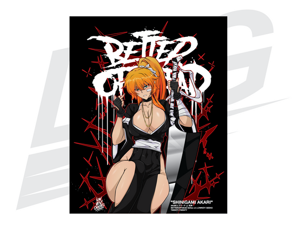 LIMITED EDITION ART PRINT - LOWKEY! "BETTER OFF DEAD" SHINIGAMI AKARI