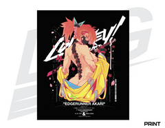LIMITED EDITION ART PRINT - LOWKEY! "EDGERUNNER AKARI" YEAR 7 ANNIVERSARY PRINT