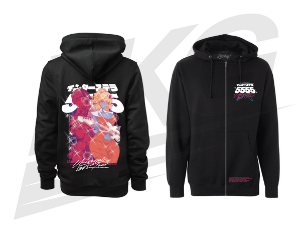 LOWKEY! "INTERSTELLA 5555" UNIVERSAL TOUR ZIP HOODIE - BLACK