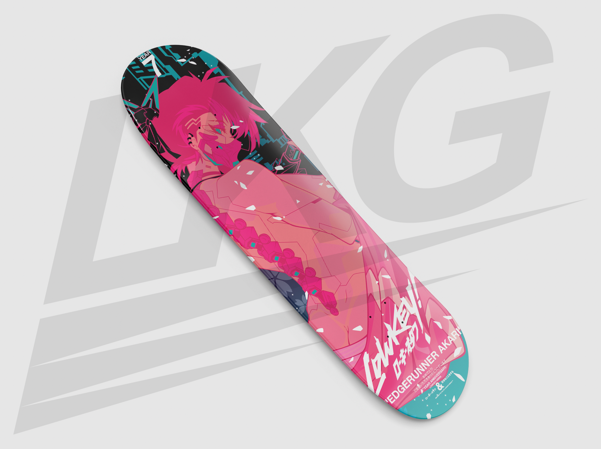 LOWKEY! 7TH YR ANNIVERSARY "EDGERUNNER AKARI" SKATE DECK