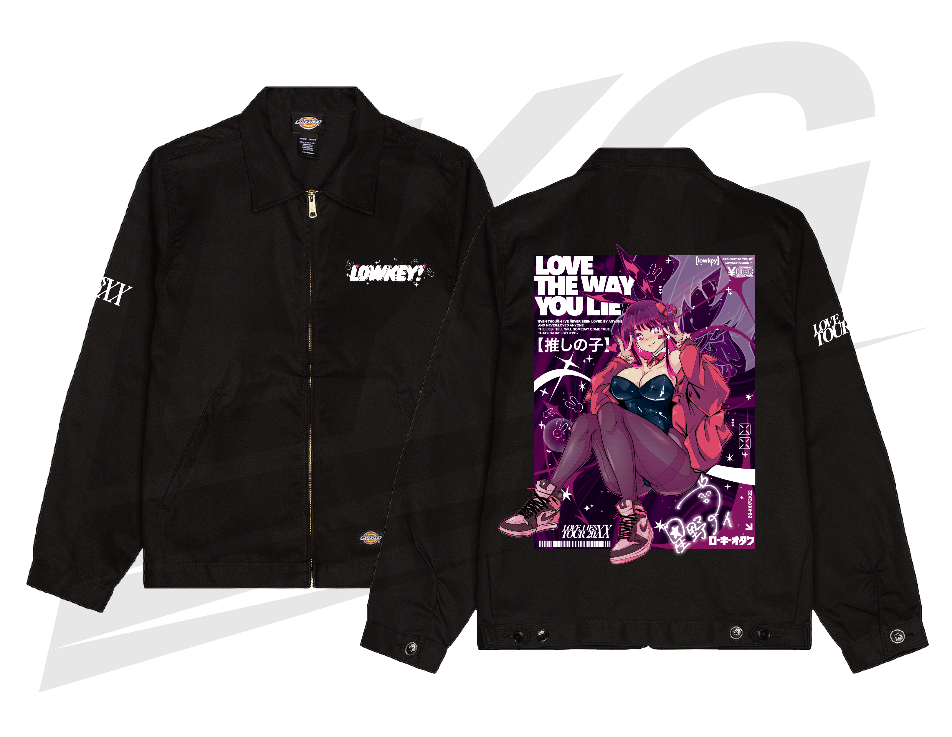 LOWKEY! SWW HOSHINO AI "LOVE THE WAY YOU LIE" WORK JACKET