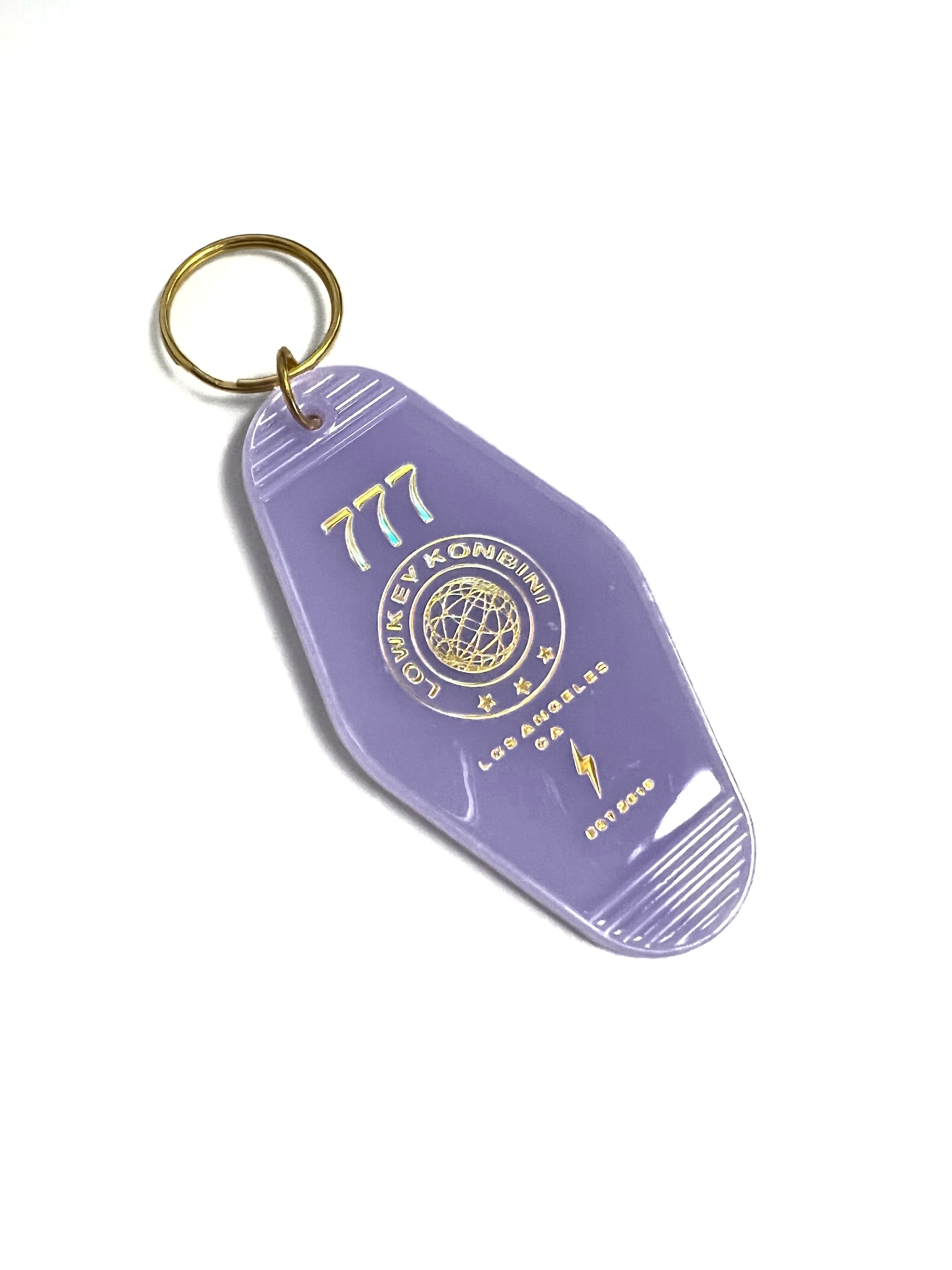 ***LIVE STOCK!***~ LOWKEY! "KONBINI" MOTEL KEY TAGS - LAVENDER & OIL SLICK